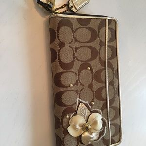 Coach summer zip around wallet